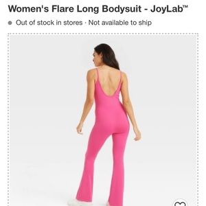 JOYLAB Women's Flare Long Bodysuit - JoyLab PINK